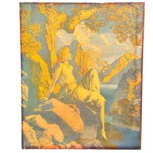 Vtg Art Print A Passing Night Maxfield Parrish 1917 Dreamlike Fantasy Landscape